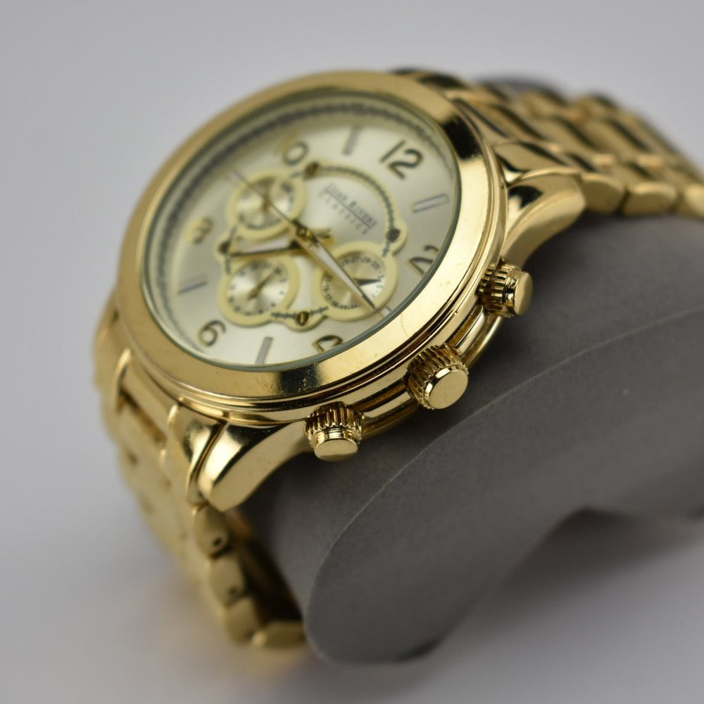Joan Rivers Men Watch Classics Collection Gold Tone - Picture 3 of 8